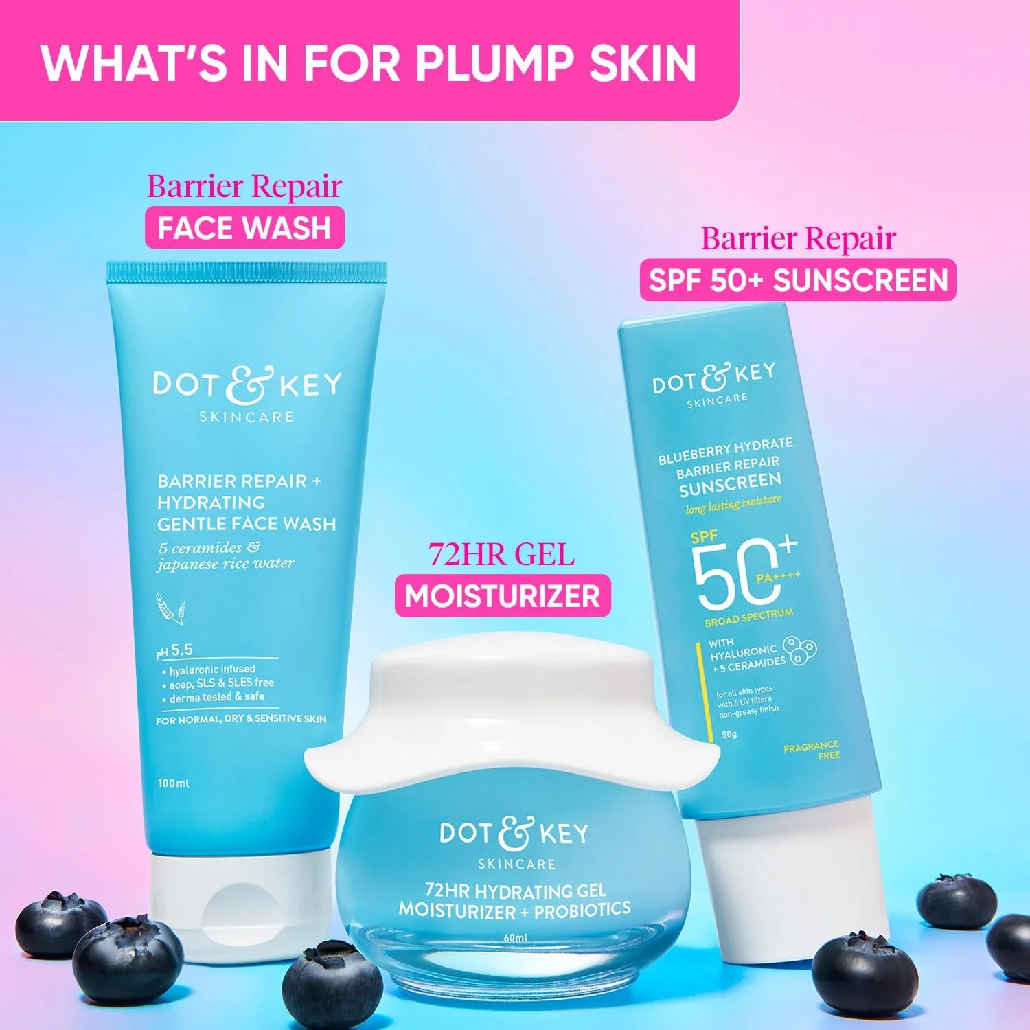 مجموعه ضروری آبرسانی دات اند کی | ست هدیه صورت درجه یک برای خانم ها و آقایان | مناسب انواع پوست | بسته 3 عددی | پاک کننده، ضد آفتاب و مرطوب کننده | هدیه برای او و او | بسته بندی درجه یک