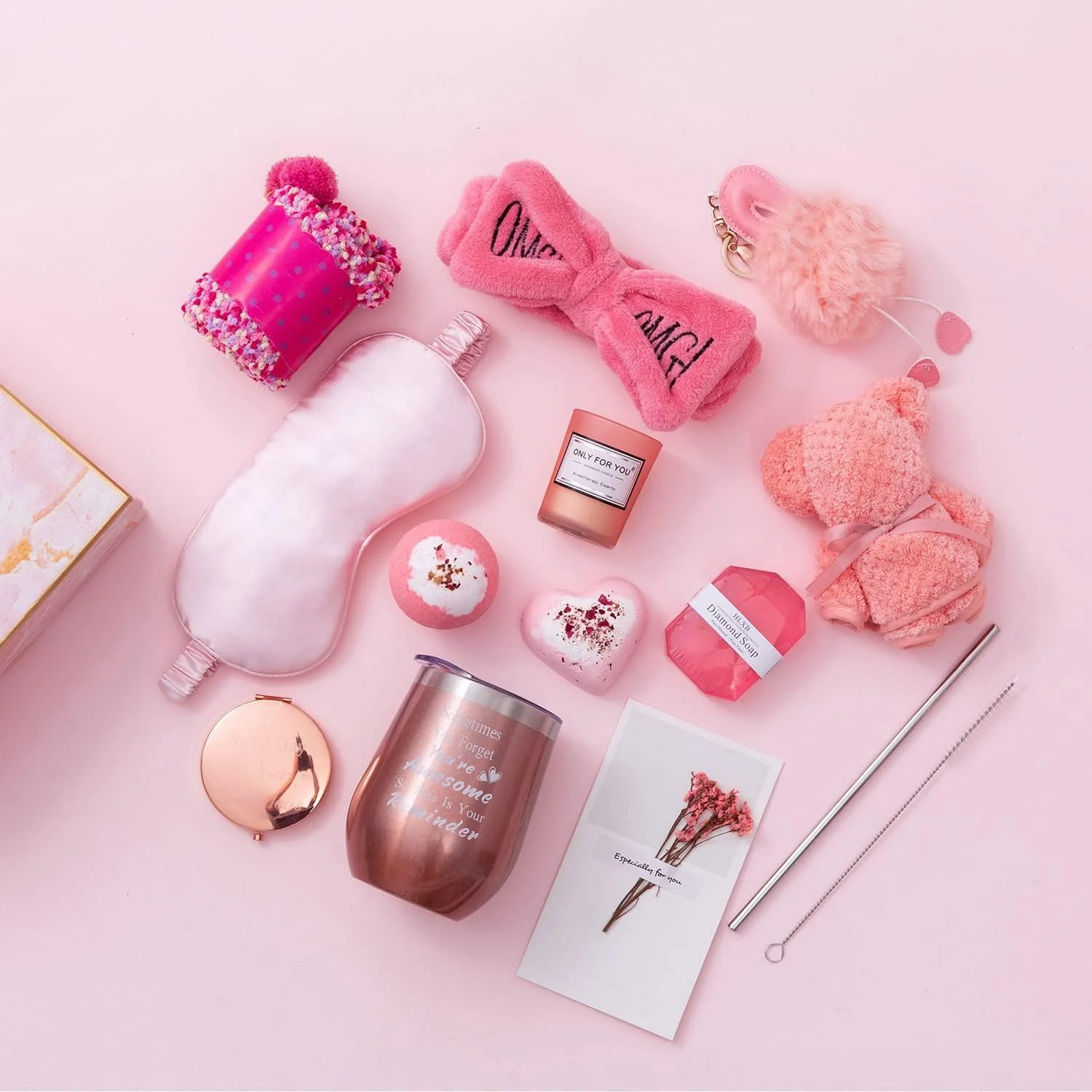 مجموعه هدیه اسپا برای زنان، مجموعه سبد هدیه اسپا ۱۴ تکه با جعبه هدیه، هدیه های اسپا مراقبت شخصی، ایده های هدیه تولد منحصر به فرد، مجموعه هدیه حمام آرامش بخش برای همسر و بهترین دوست