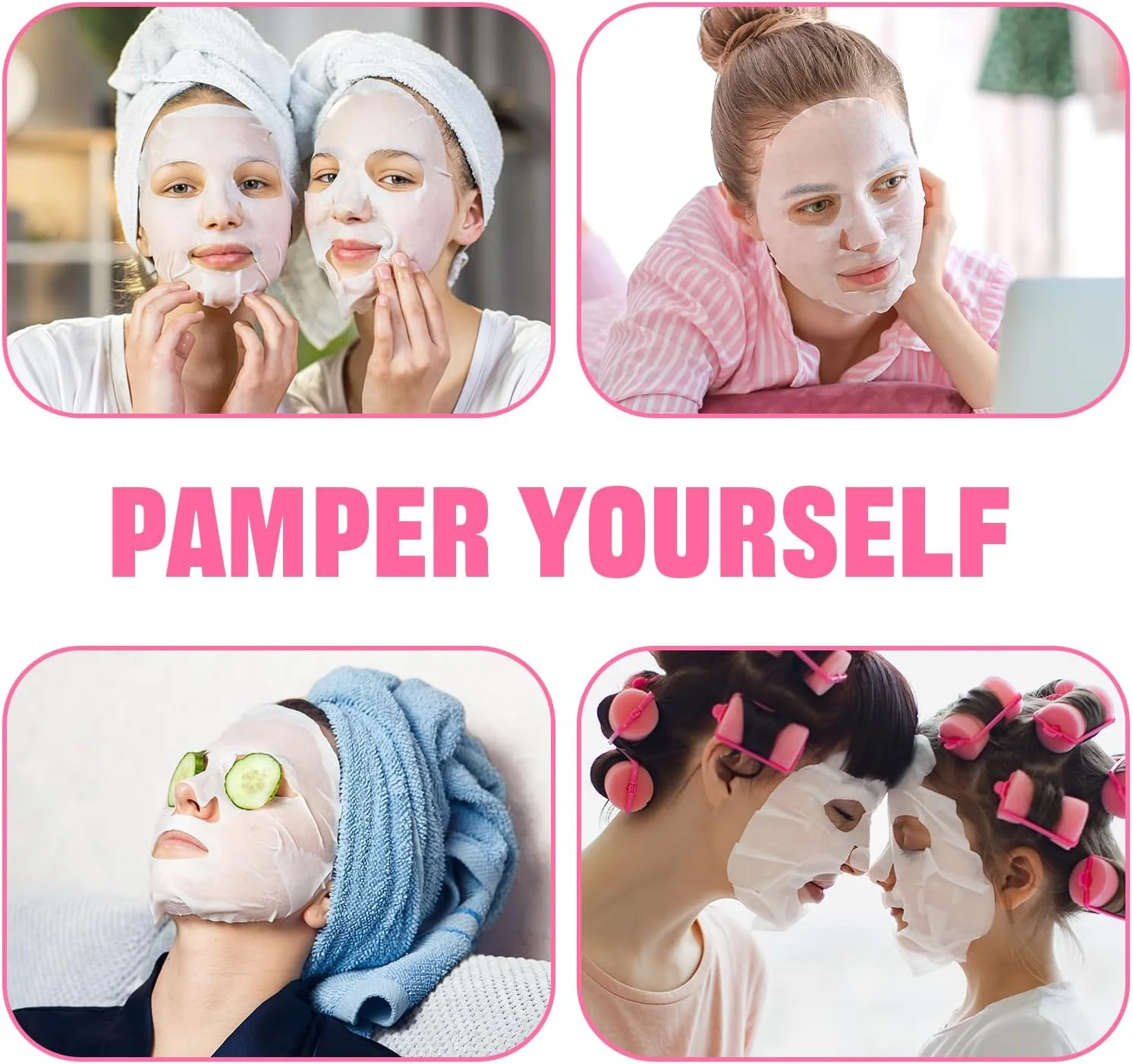 زیلسی ماسک ورقه ای صورت، مراقبت از پوست (بسته 7 عددی)، ماسک صورت زیبایی، ماسک صورت اسپا بچه گانه، هدیه جشن تولد برای زنان، دختران و کودکان - آبرسان، روشن کننده، مرطوب کننده، تسکین دهنده برای انواع پوست