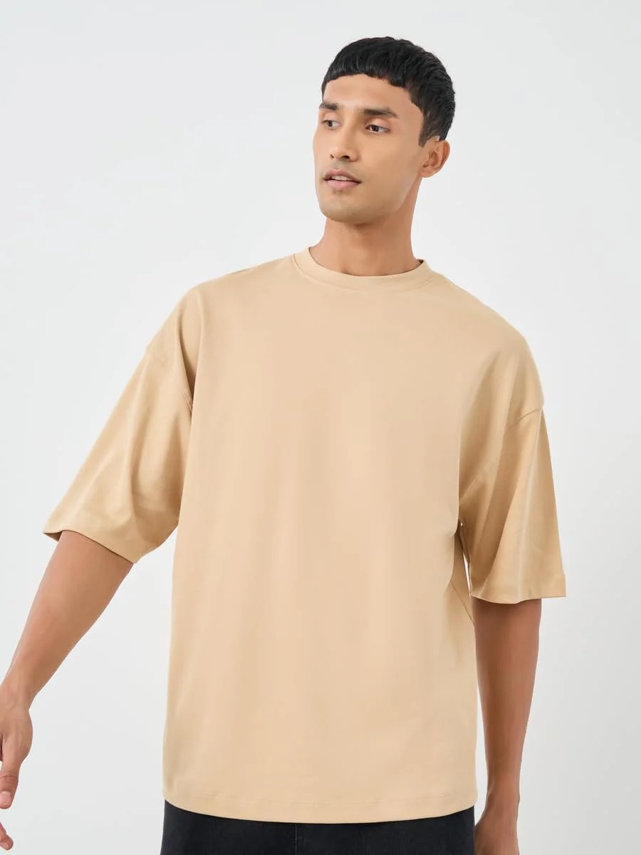 تی شرت مردانه STYLI با طرح گرافیکی و مدل جعبه ای