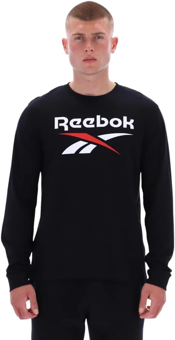 تی شرت آستین بلند مردانه ریباک مدل REMI BIG LOGO CREW NECK