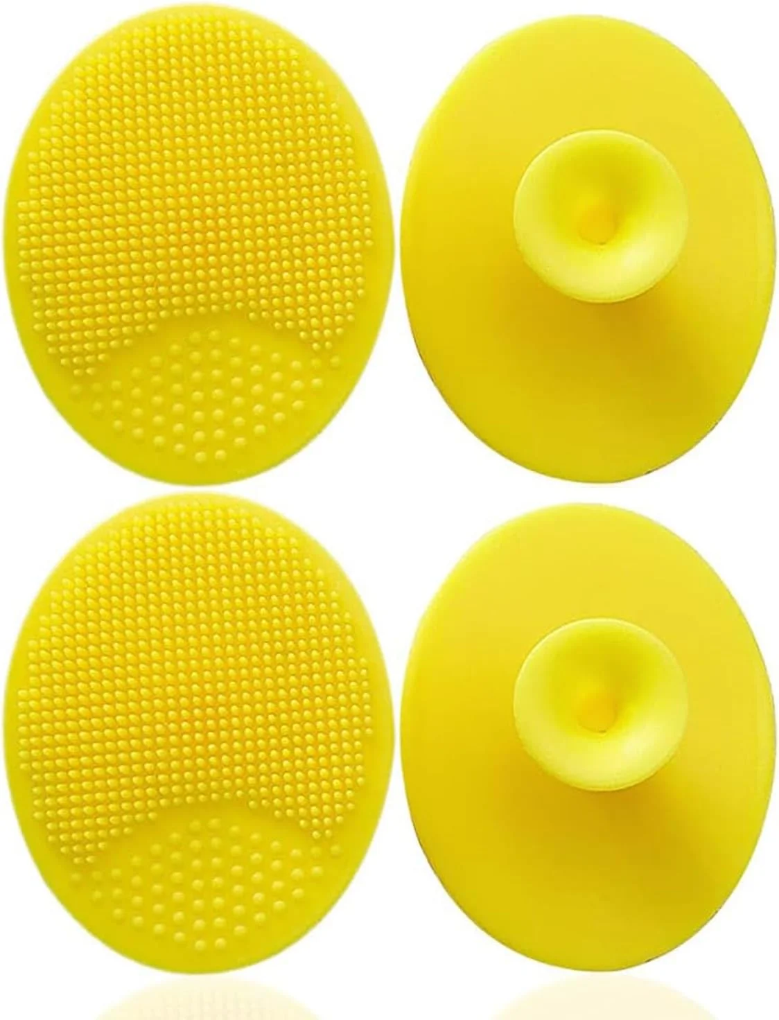 پد شستشوی صورت 4 عددی، برس پاک کننده صورت سیلیکونی نرم، لایه بردار صورت، پد منافذ جوش سرسیاه، برس شستشوی صورت برای پاکسازی عمیق مراقبت از پوست