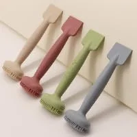 برس ماسک سیلیکونی دو طرفه - ابزار کاربردی و پاک کننده صورت برای ماسک های رسی/گلی، برس غیر متخلخل مراقبت از پوست، قرمز