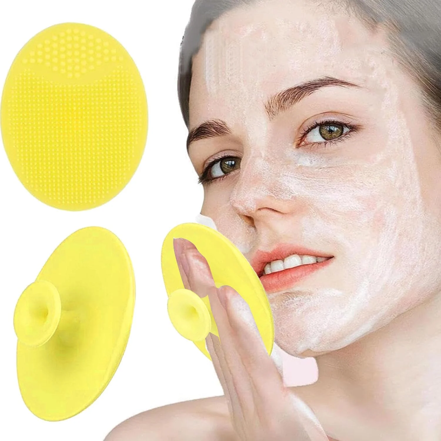 پد شستشوی صورت 4 عددی، برس پاک کننده صورت سیلیکونی نرم، لایه بردار صورت، پد منافذ جوش سرسیاه، برس شستشوی صورت برای پاکسازی عمیق مراقبت از پوست