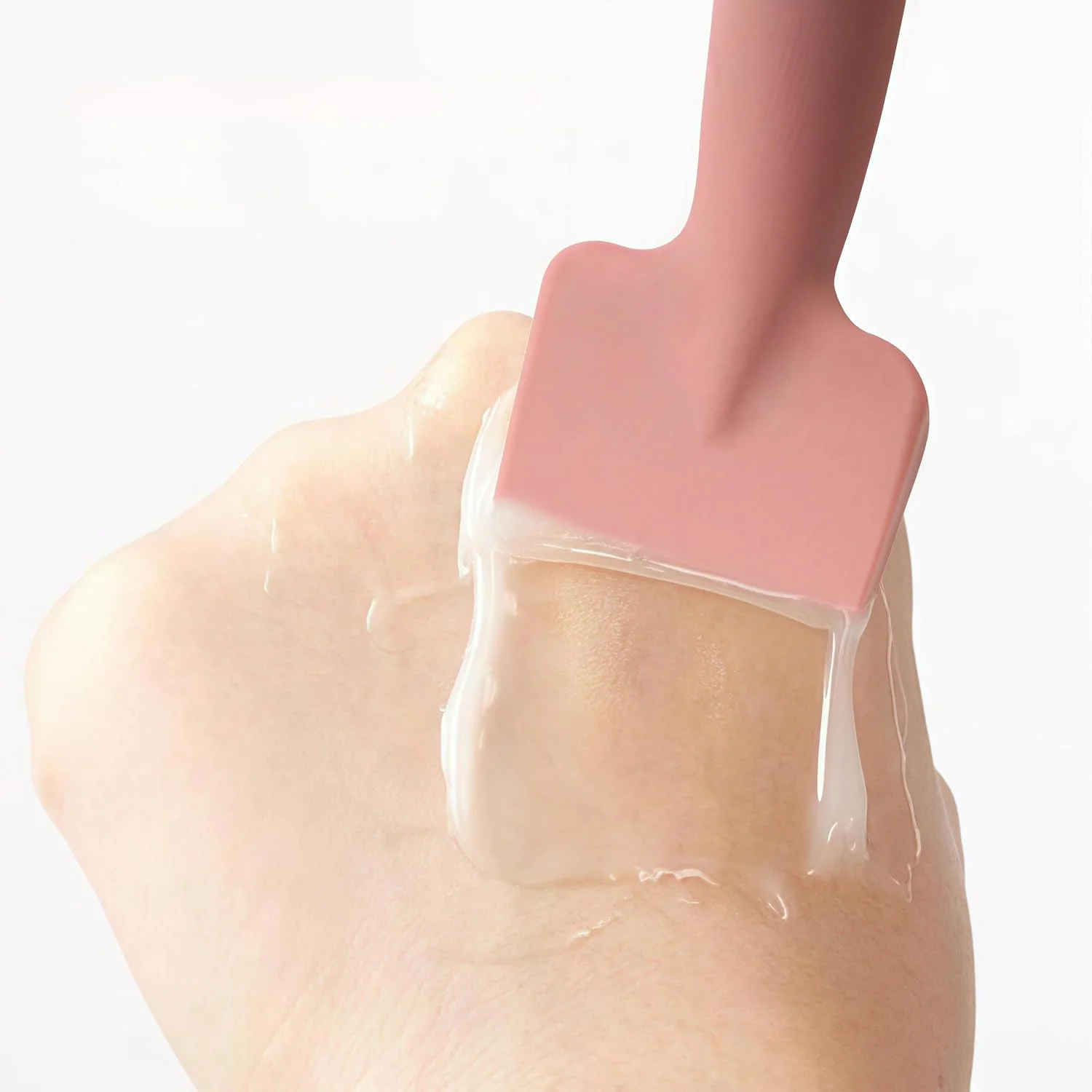 برس ماسک سیلیکونی دو طرفه - ابزار کاربردی و پاک کننده صورت برای ماسک های رسی/گلی، برس غیر متخلخل مراقبت از پوست، قرمز