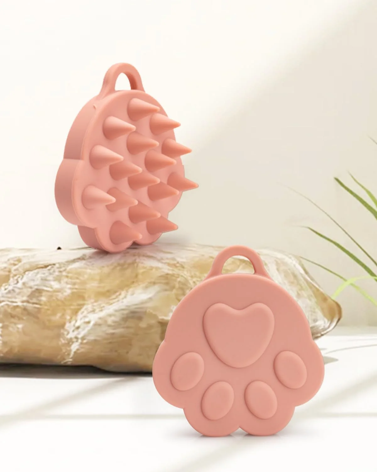 برس پاک کننده صورت سیلیکونی با طرح پنجه صورتی - لایه برداری ملایم پوست برای درخشش - اکسسوری مراقبت از پوست زیبا و کاربردی