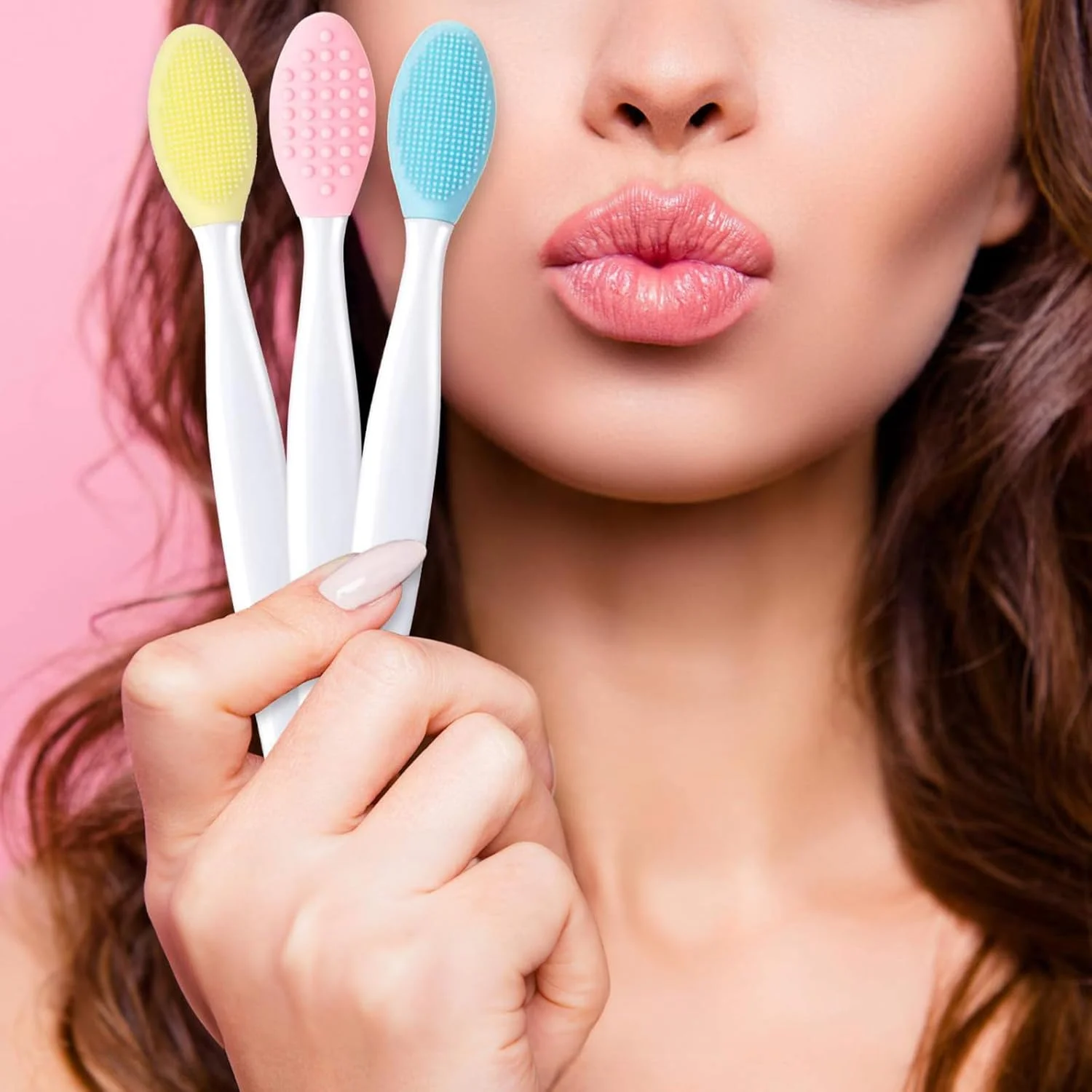 برس پاک کننده صورت سیلیکونی دو طرفه - ابزار لایه بردار جوش سرسیاه برای پاکسازی عمیق منافذ و ماساژ ملایم پوست (آبی)