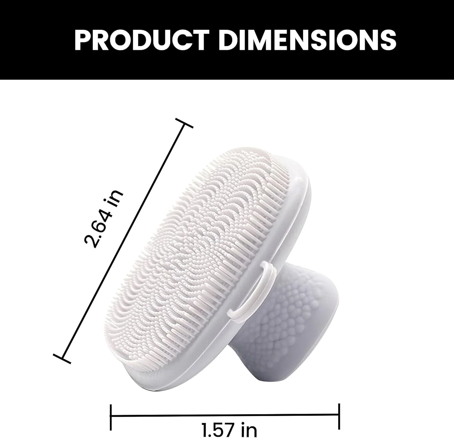 فیس اسکرابر سیلیکونی سفید برای پاکسازی عمیق – برس نرم صورت برای لایه برداری و ماساژ، طراحی مربعی