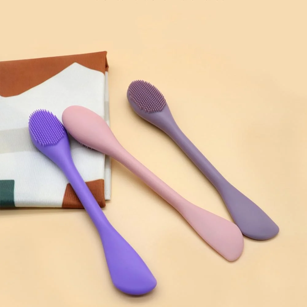 برس پاک کننده صورت، اسکرابر سیلیکونی، برس ماسک صورت، اسکرابر نرم سیلیکونی 2 در 1