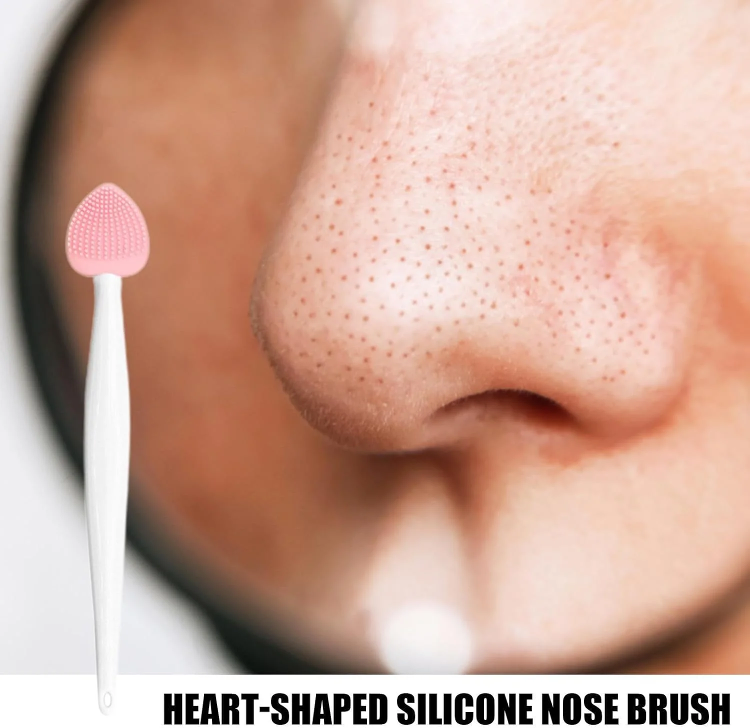 برس پاک کننده منافذ صورت 2 عددی، برس سیلیکونی لب، ماساژور پاک کننده عمیق منافذ برای حذف جوش های سرسیاه و لایه بردار ملایم صورت، تمیز کننده بینی، ابزار شستشوی صورت مناسب برای انواع پوست