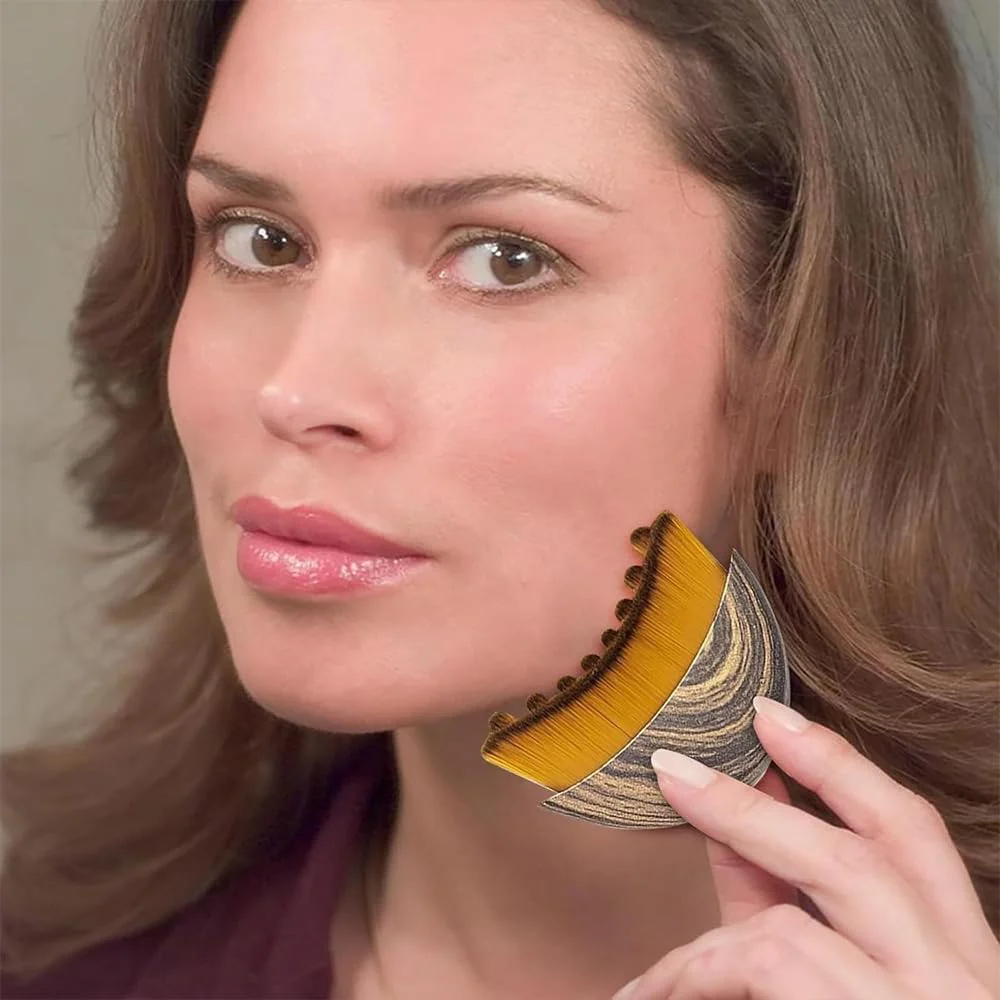 ماساژور تخلیه لنفاوی صورت، برس فرم دهنده چانه و خط فک، 2 ست با جعبه نگهداری