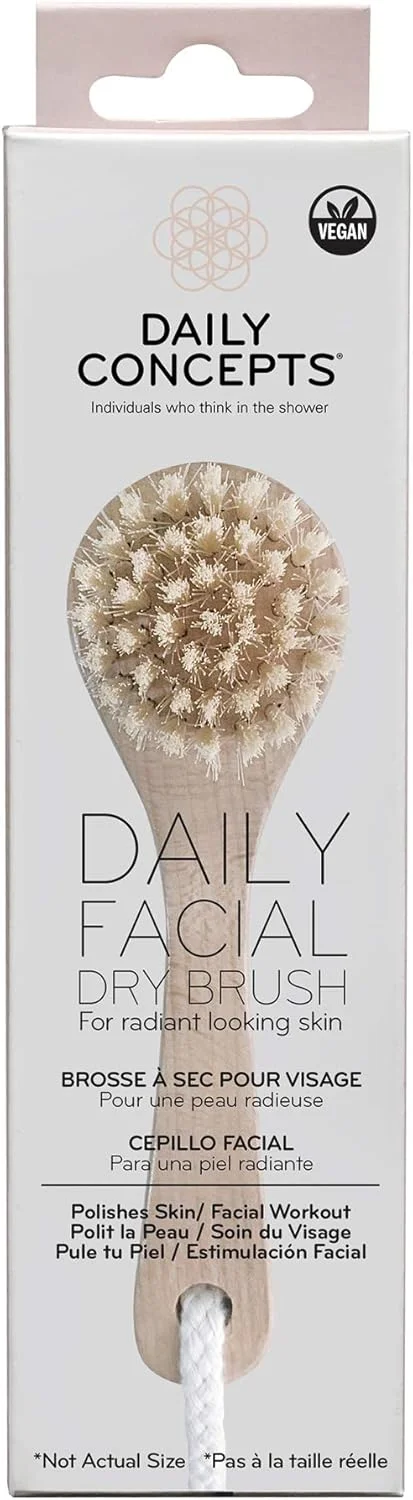 برس خشک صورت دیلی کانسپتس آمریکا، لایه برداری و پاکسازی، طبیعی، بهبود گردش خون، درمان سلولیت، موهای نرم.