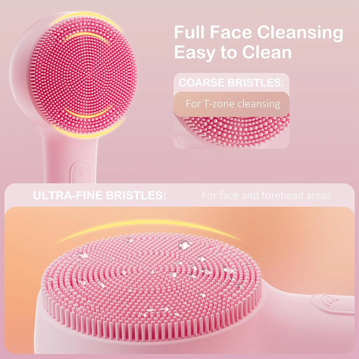 برس پاک کننده صورت سیلیکونی، اسکرابر ضد آب و شارژی برای لایه برداری و ماساژ صورت آقایان و بانوان، پاکسازی عمیق منافذ، لایه برداری، از بین بردن جوش های سرسیاه، برس اسکراب برقی صورت