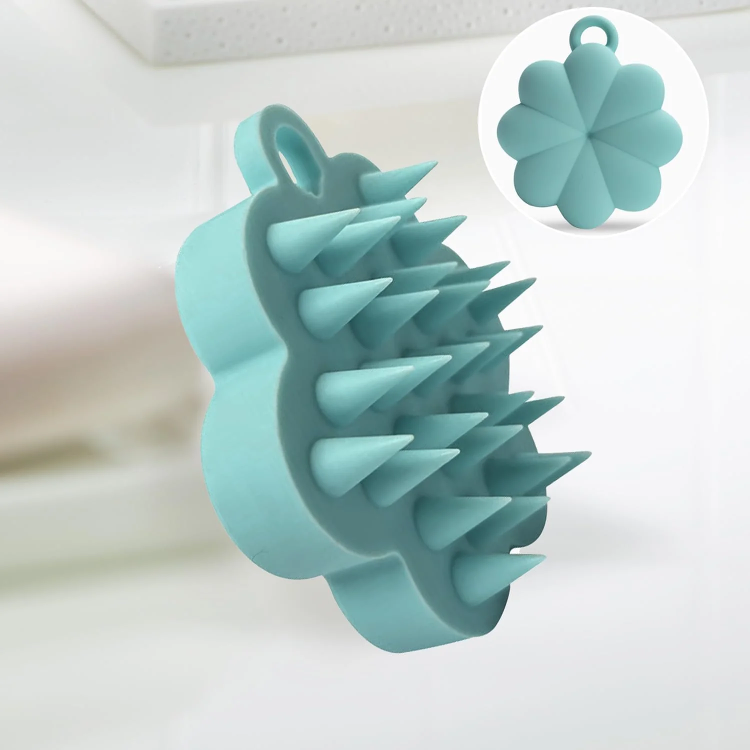 برس پاک کننده پوست سیلیکونی طرح گل - لایه برداری ملایم برای بافت صاف پوست - ابزار پاکسازی صورت شیک و کاربردی