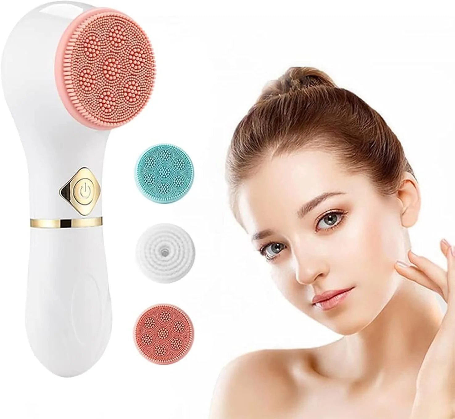 برس پاک کننده صورت 3 در 1 TTEDOYE، برس پاک کننده منافذ صورت، ابزار پاک کننده صورت، سفید