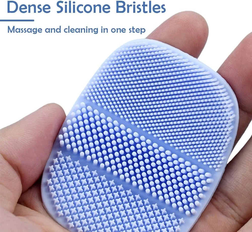 بسته 4 عددی برس شستشوی صورت سیلیکونی نرم، لایه بردار و پاک کننده عمیق پوست (مربعی)