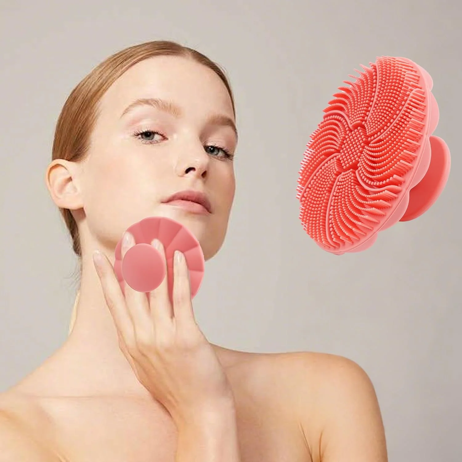 برس پاک کننده دستی صورت با پد سیلیکونی نرم