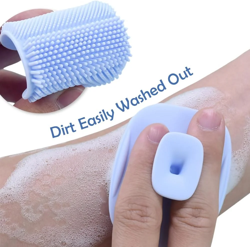 بسته 4 عددی برس شستشوی صورت سیلیکونی نرم، لایه بردار و پاک کننده عمیق پوست (مربعی)