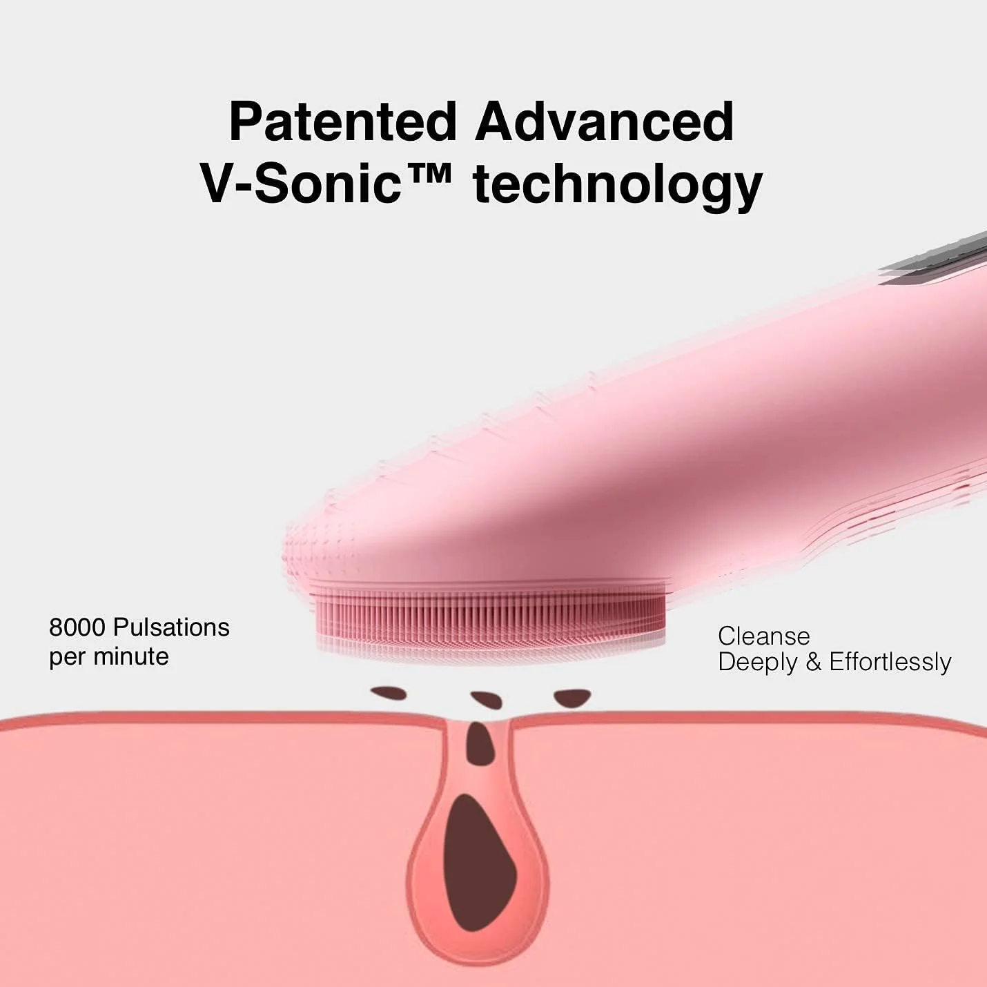 برس پاک کننده صورت HLIE، ضد آب و قابل شارژ، اسکرابر برقی صورت برای آقایان و بانوان، لایه بردار، ماساژ و پاک کننده - صورتی