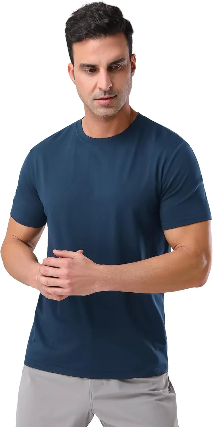 تی‌شرت مردانه Pioneer Camp از جنس بامبو، فوق‌العاده نرم، سفید، ساده، خنک کننده، یقه گرد، تی‌شرت‌های بیسیک و غیر رسمی