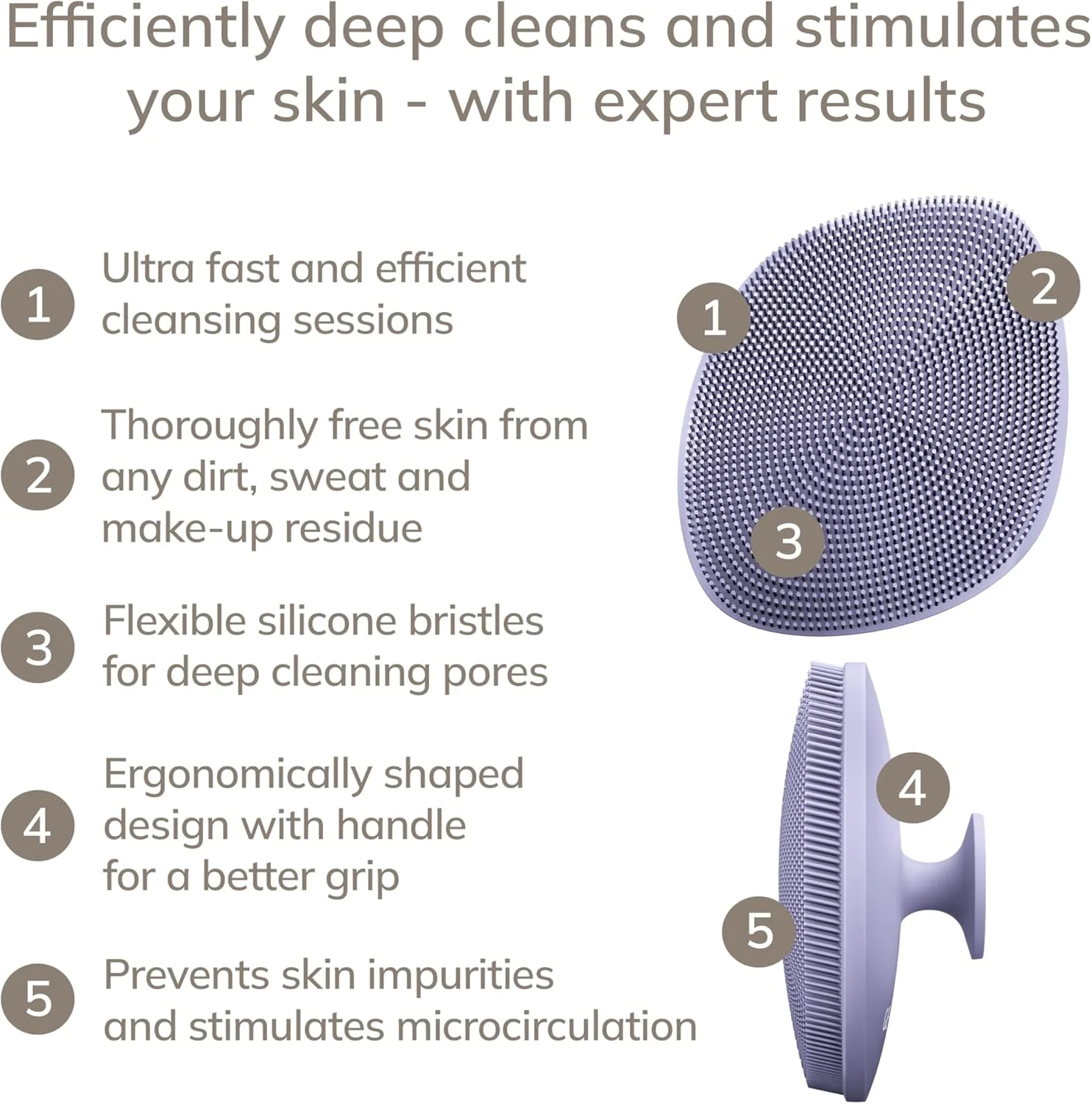 برس پاک کننده صورت هوشمند GESKE مدل SmartAppGuided™ 4 در 1 به همراه دسته، برس سیلیکونی نرم، دستگاه پاک کننده حرفه ای صورت، دستگاه پاک کننده پوست