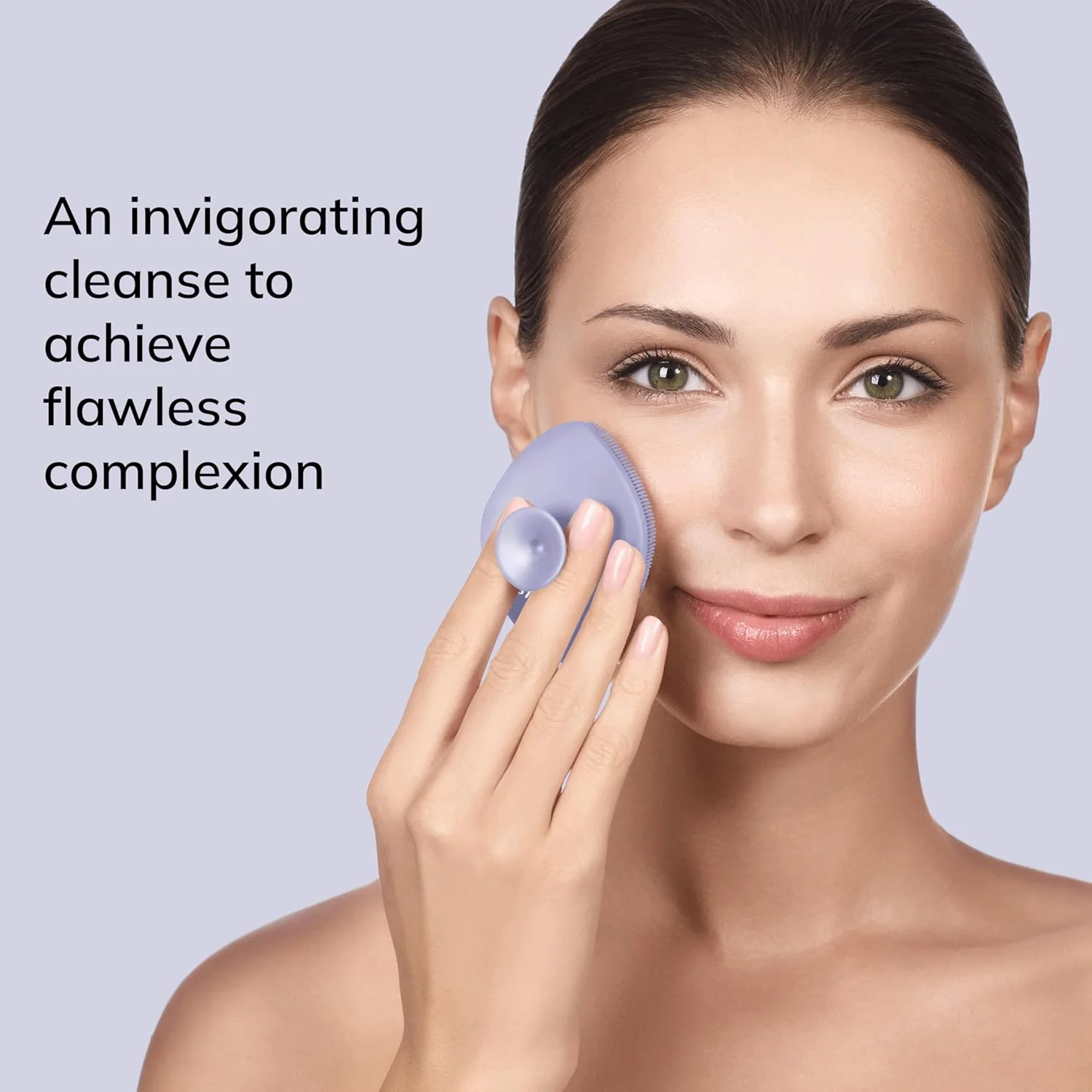 برس پاک کننده صورت هوشمند GESKE مدل SmartAppGuided™ 4 در 1 به همراه دسته، برس سیلیکونی نرم، دستگاه پاک کننده حرفه ای صورت، دستگاه پاک کننده پوست