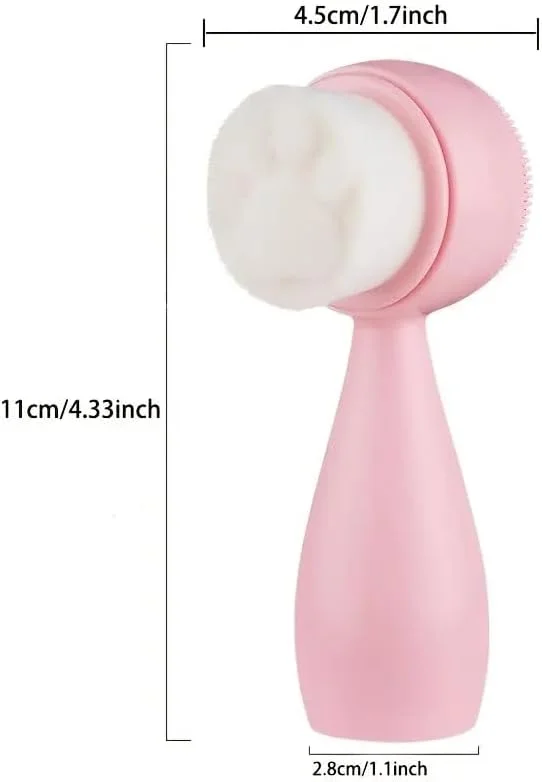 فیس اسکرابر 2 در 1 سیلیکونی همراه با جعبه نگهداری، برس نرم پاک کننده صورت برای پاکسازی عمیق پوست