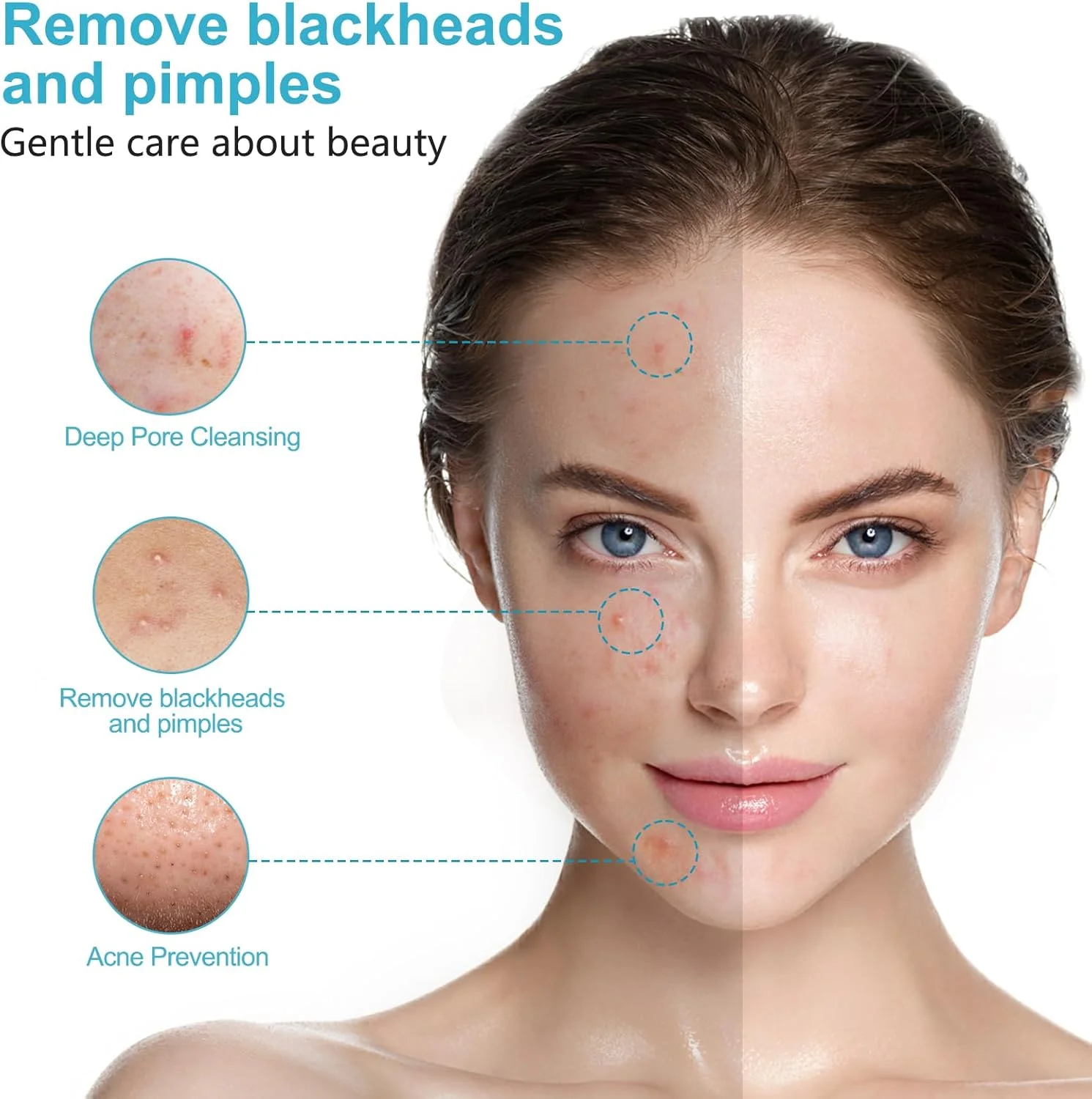 برس پاک کننده صورت برقی MYCARBON، پاکسازی عمیق برای انواع پوست، 2 حالت، 2500 میلی آمپر ساعت، قابل شارژ، برس پاک کننده صورت ضد آب IPX7 برای لایه برداری، منافذ و آلودگی