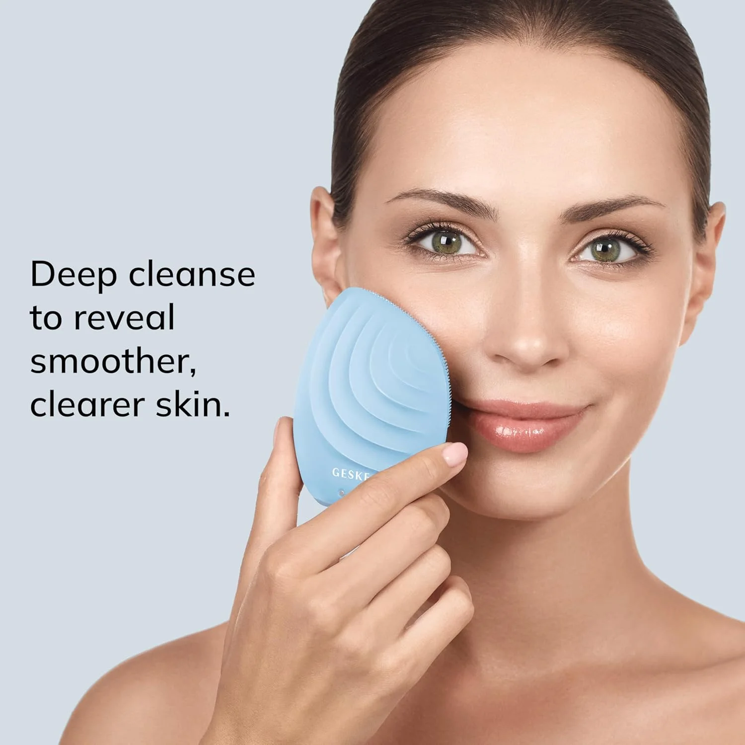 برس پاک کننده صورت هوشمند GESKE با اپلیکیشن، 5 در 1، برس پاک کننده صورت برقی، برس سیلیکونی نرم، دستگاه پاک کننده حرفه ای صورت، ماساژور صورت