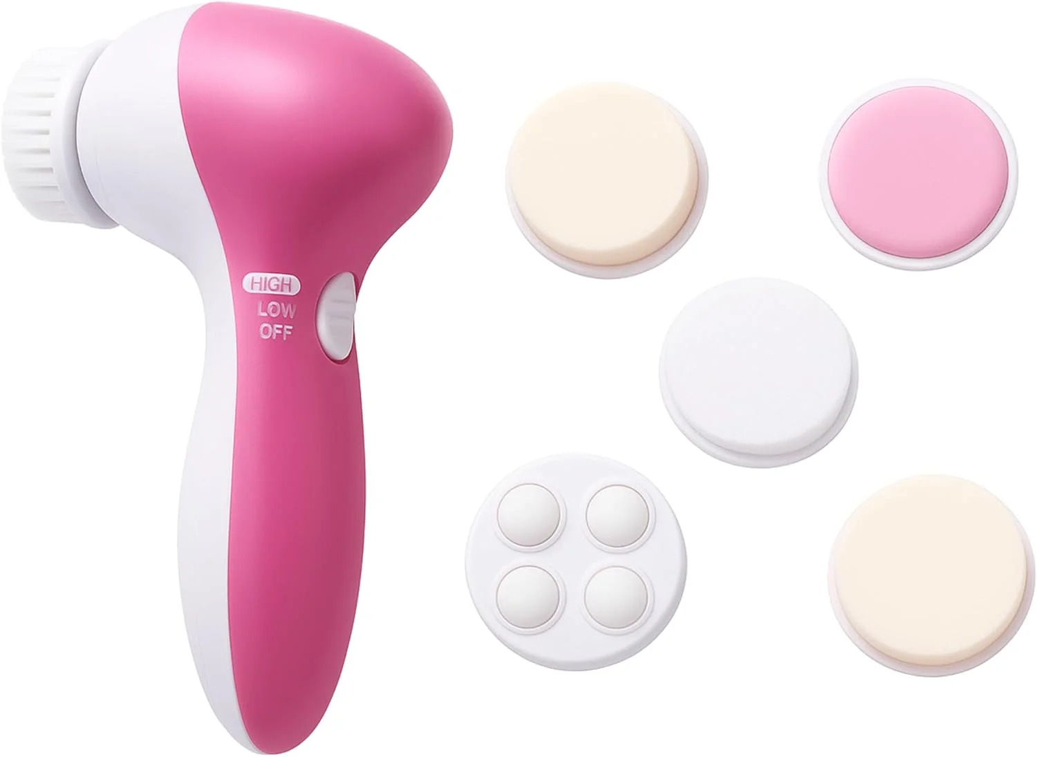 برس پاک کننده صورت برقی - مجموعه برس چرخشی لایه بردار عمیق پوست پیشرفته برای زنان و مردان، لایه برداری ملایم و برس پاک کننده عمیق منافذ با 5 سر برس لایه بردار