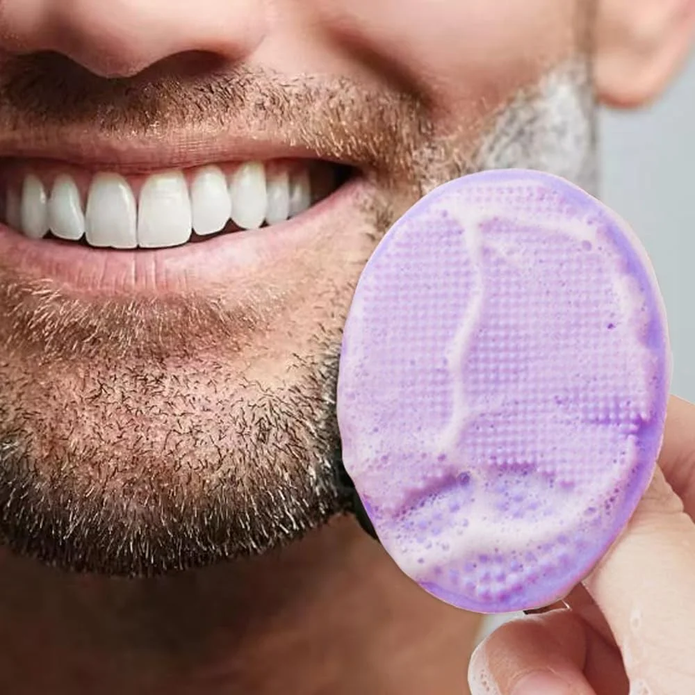 2 عدد برس پاک کننده دستی صورت سیلیکونی، برس شستشوی صورت لایه بردار عمیق، پاک کننده صورت، رنگ تصادفی، 6.5 * 5.2 * 2.5 سانتی متر