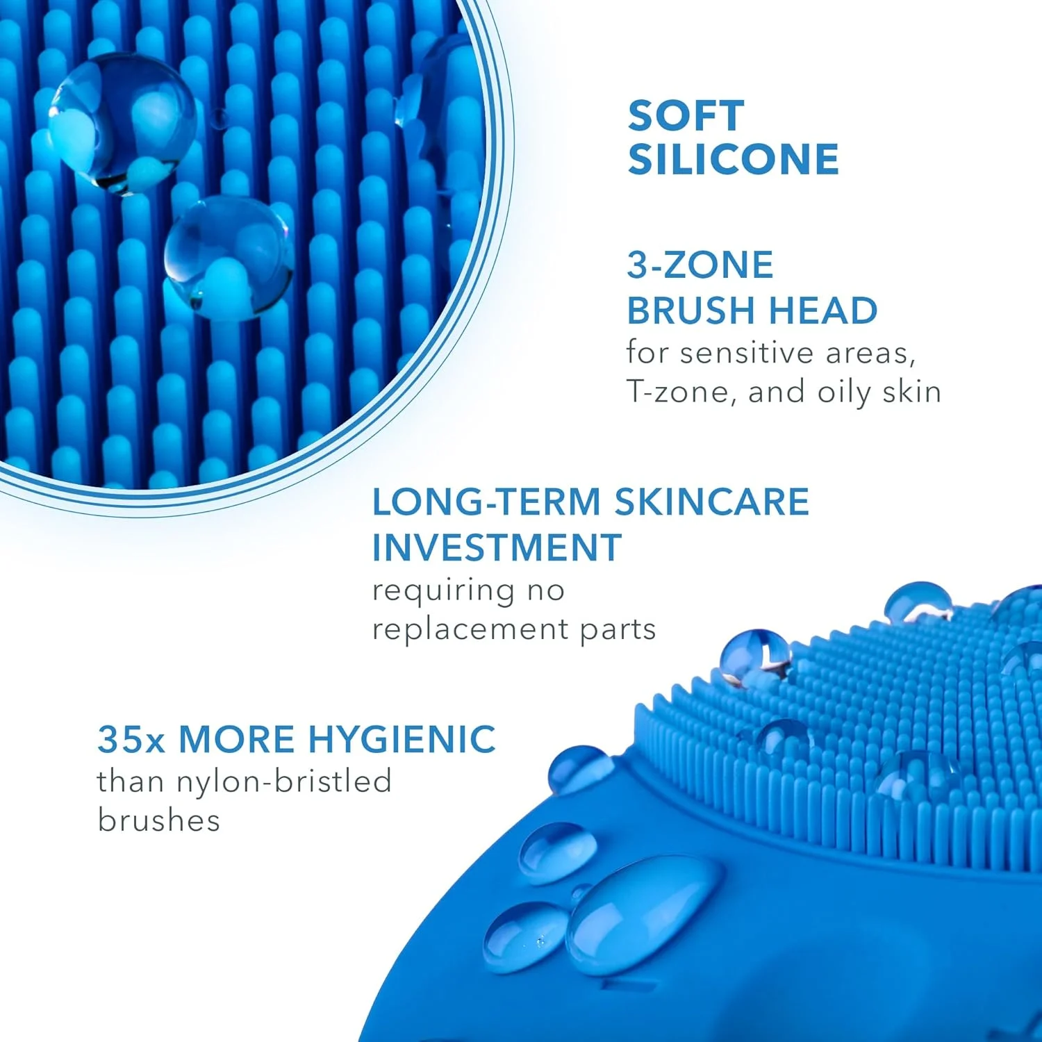 دستگاه پاک کننده صورت و مراقبت از پوست FOREO LUNA mini 2 ساخته شده از سیلیکون نرم برای انواع پوست - آکوامارین