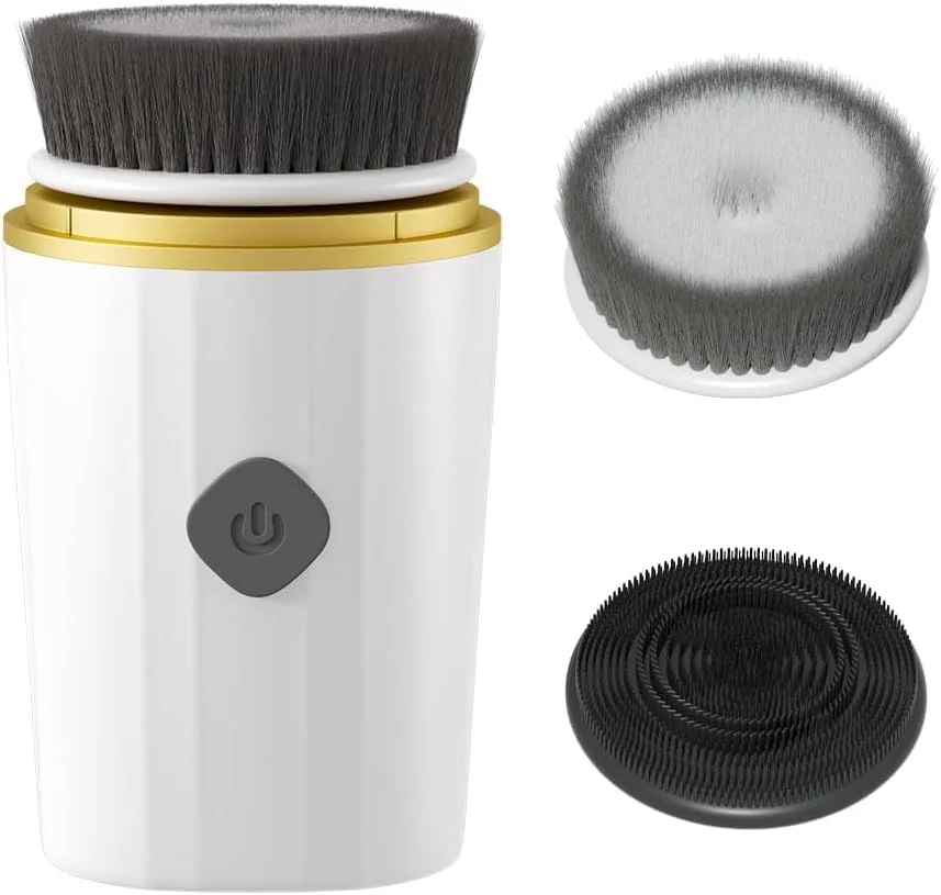 برس پاک کننده صورت، اسکرابر قابل حمل صورت، برس برقی لایه بردار صورت، پاک کننده چرخشی ضد آب برای لایه برداری، پاکسازی عمیق، ماساژ و مسافرت برای زنان و مردان، برای پوست های حساس (1 عدد)