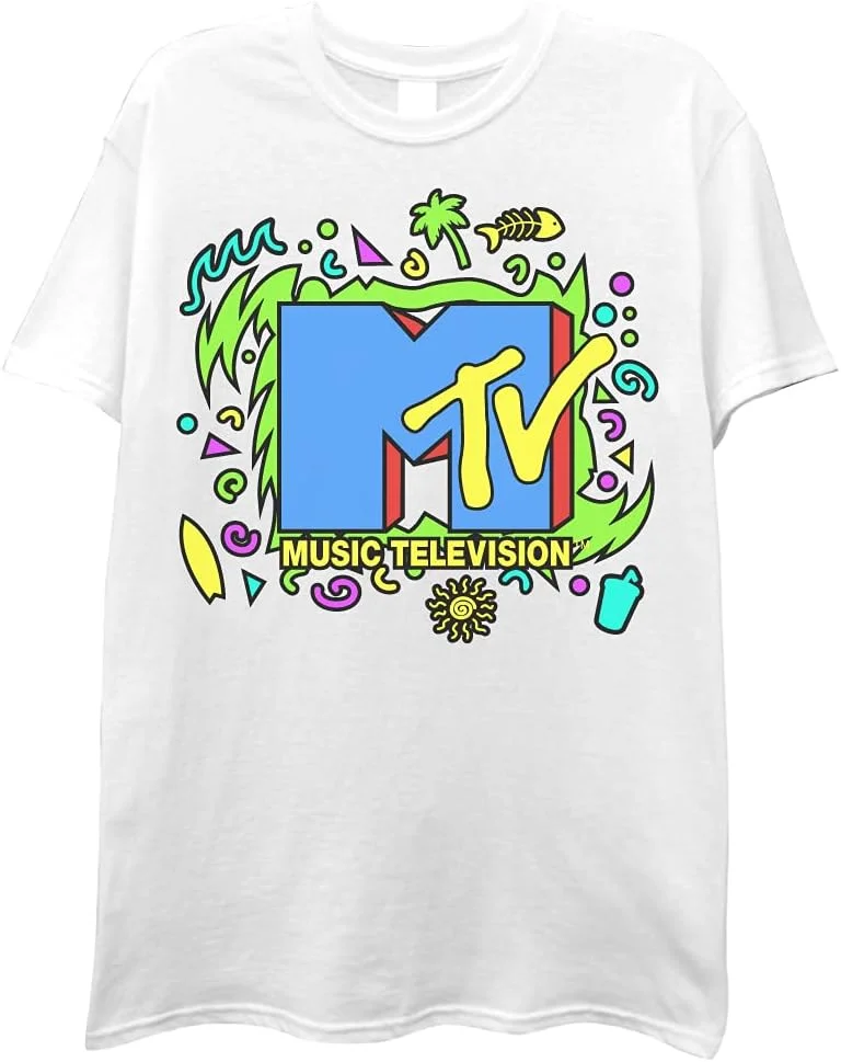 تی شرت مردانه طرح لوگوی MTV، سبک رترو دهه 90