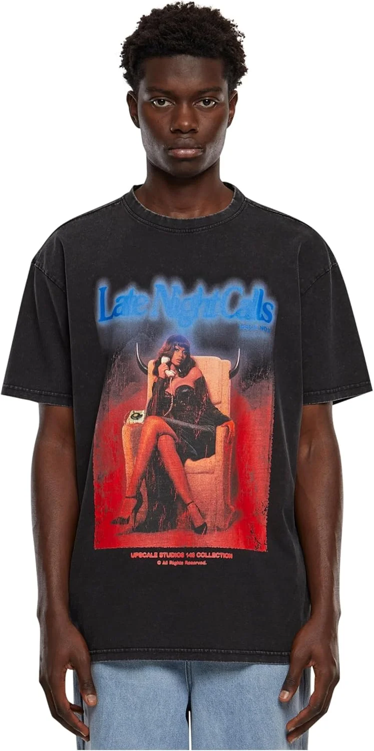 تی شرت مردانه Mister Tee Mt3007-late Night Calls Acid Heavy Oversize (تک)