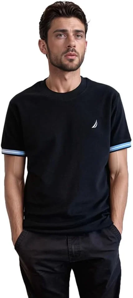 تی شرت مردانه ناتیکا مدل N1R02971_Black_OD کلاسیک
