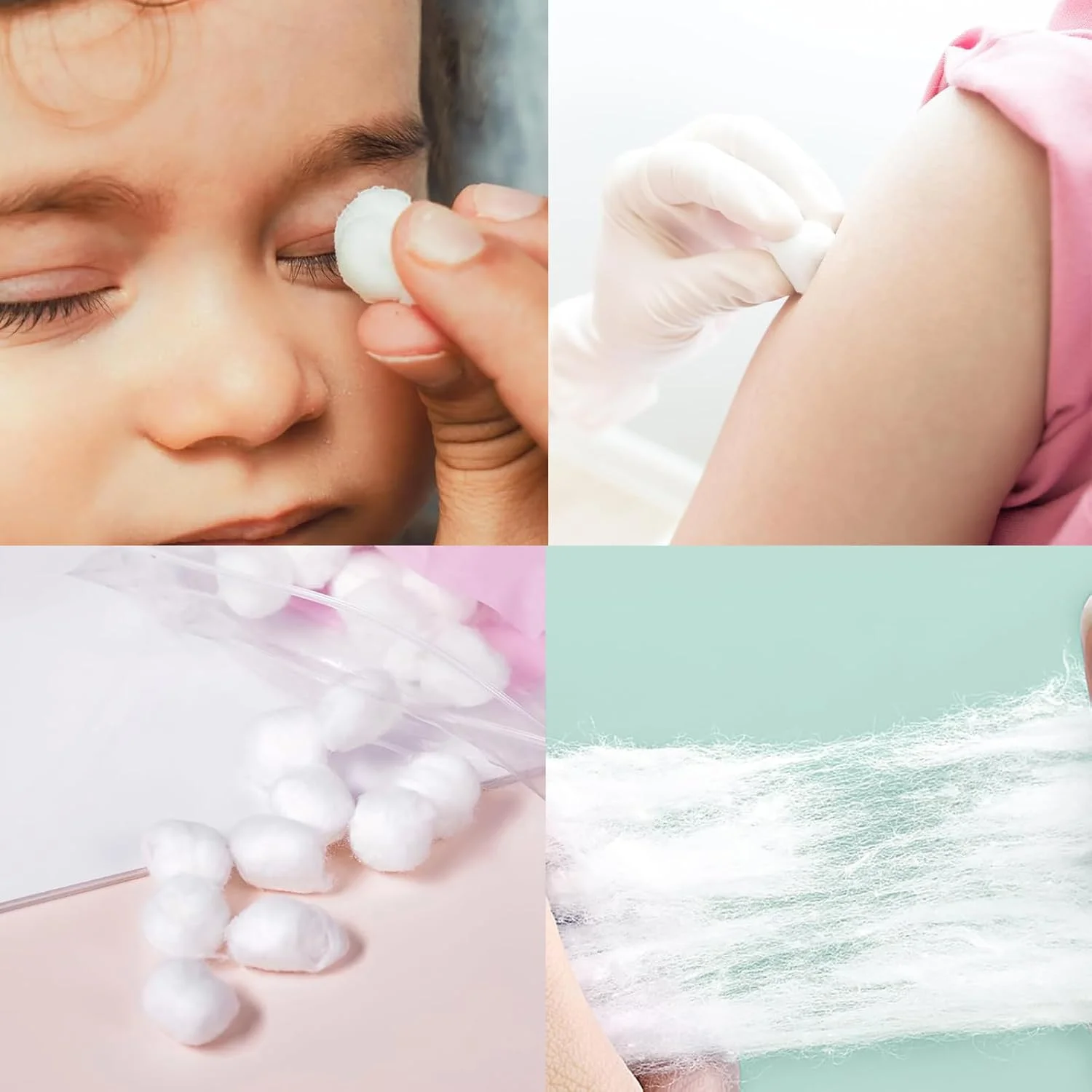 توپک های پنبه ای کوچک سفید و نرم 200 عددی - مناسب برای صورت، پاک کننده لاک ناخن، پاک کردن آرایش، صورت و گوش ها