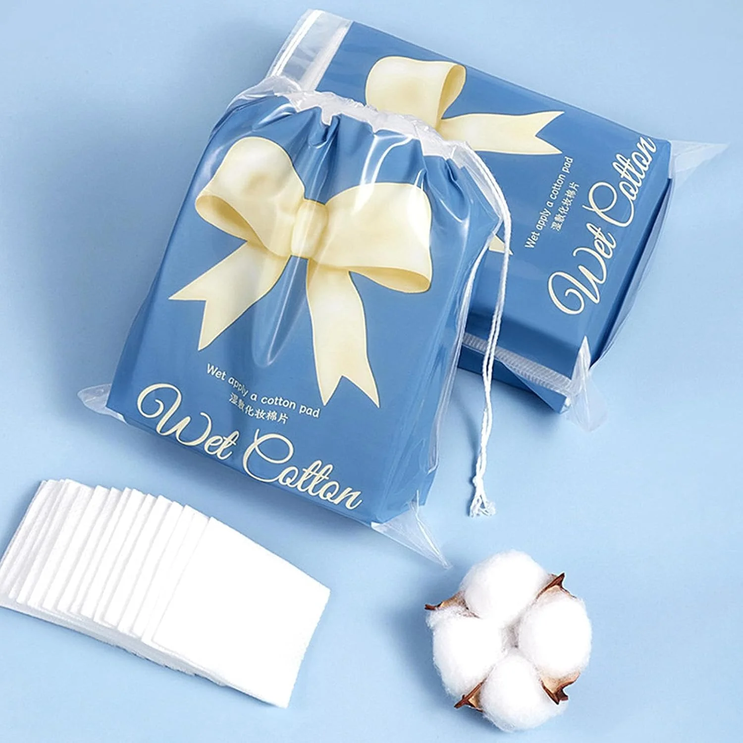 پدهای پنبه ای برای پاک کردن آرایش | پدهای پاک کننده آرایش، پدهای پنبه ای صورت برای پاکسازی، مرطوب کننده، بدون پرز، پدهای تنفسی برای چشم، صورت، ناخن