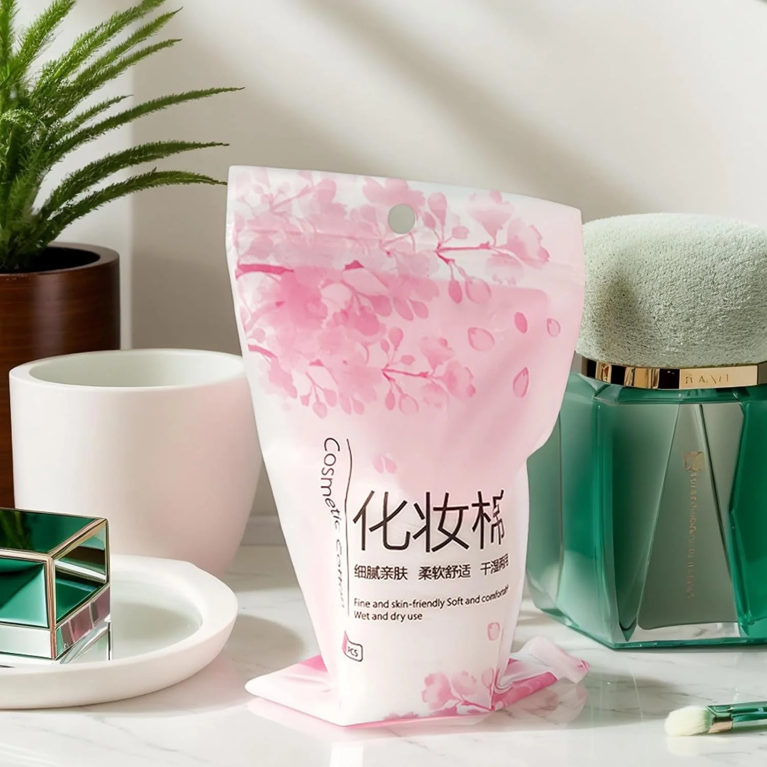 پدهای پنبه ای صورت - پدهای پاک کننده آرایش صورت | دستمال مرطوب های نرم و طبیعی صورت، قابل شستشو و سازگار با پوست برای چشم، مناسب استفاده روزانه خانم ها و دختران در منزل