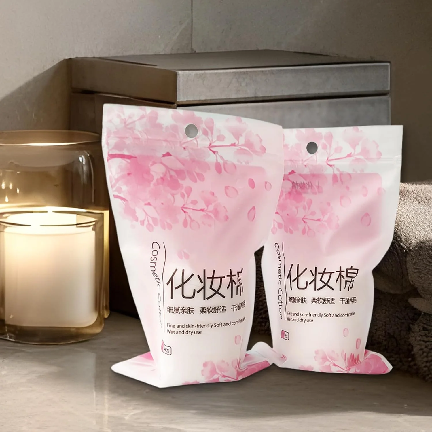 پدهای پاک کننده آرایش صورت | پدهای پنبه ای صورت برای پاک کردن آرایش - نرم و طبیعی، مناسب پوست، قابل شستشو برای چشم، مناسب استفاده روزانه خانم ها و دختران