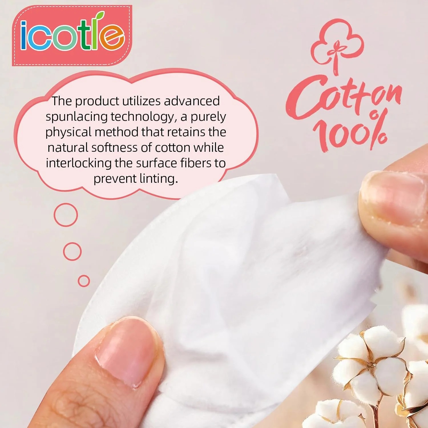پدهای پنبه‌ای بیضی شکل (100 عدد) پدهای فوق‌العاده نرم پنبه‌ای بیضی شکل 100% پنبه خالص، فناوری فیزیکی، پدهای پاک‌کننده آرایش بزرگ، پدهای پنبه‌ای صورت برای پاک کردن آرایش، پاکسازی و استفاده از تونر