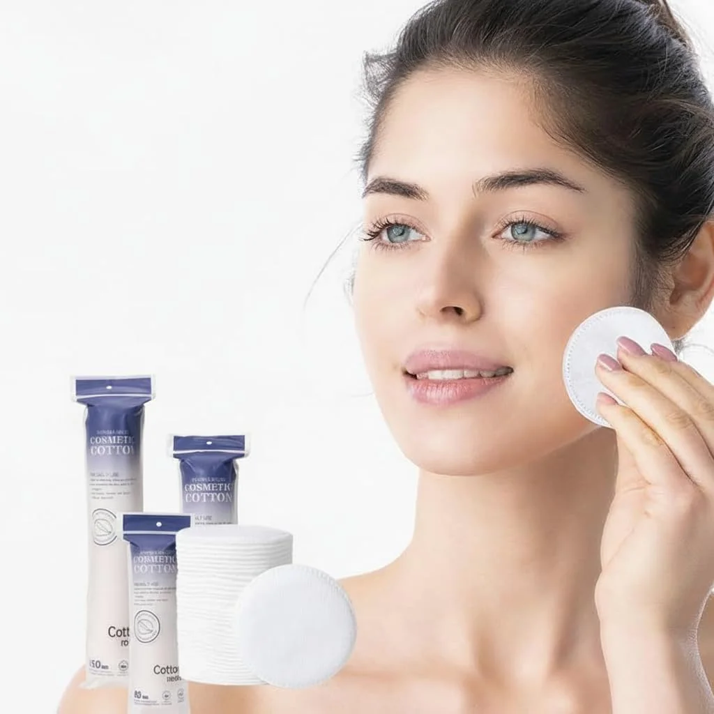 پدهای آرایشی پنبه ای، 3 لایه ضخیم و سازگار با پوست، پدهای صورت تجزیه پذیر برای پاک کردن آرایش، تونینگ و لاک ناخن، مناسب برای مسافرت با کیف های قابل حمل (100 عدد در 4 بسته)