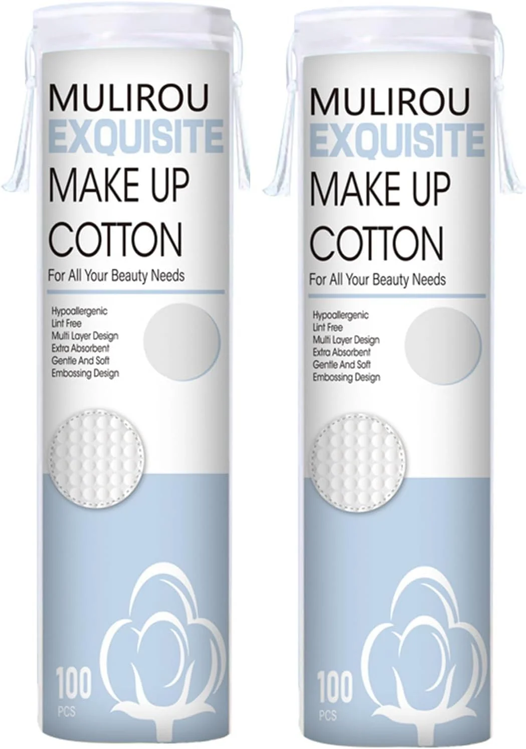 پدهای گرد پنبه ای 100% ارگانیک، 200 عددی - پدهای پاک کننده آرایش صورت - پدهای پنبه ای نرم برای تونر و مراقبت از پوست