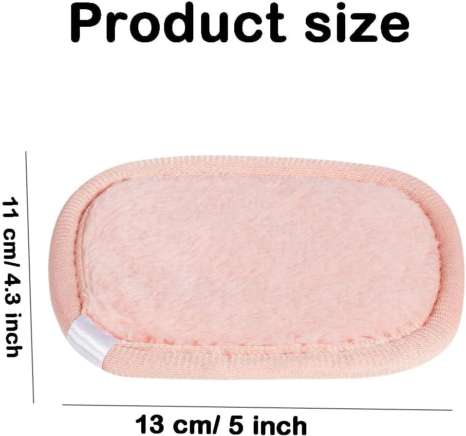 پد پاک کننده آرایش فیبر بامبو [6 در 1]، سینی پنبه ای، پد پاک کننده آرایش قابل شستشو، جنس فیبر بامبو انعطاف پذیر، قابل شستشو، قابل استفاده مجدد، ضد باکتری (صورتی، 6 در 1)