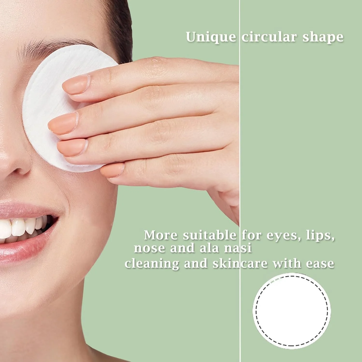 پدهای پنبه ای گرد پاک کننده آرایش صورت، 400 عدد، 100% پنبه خالص، بدون پرز، مناسب برای پاک کردن آرایش صورت و چشم، استفاده از لوازم آرایشی، کرم صورت و روغن