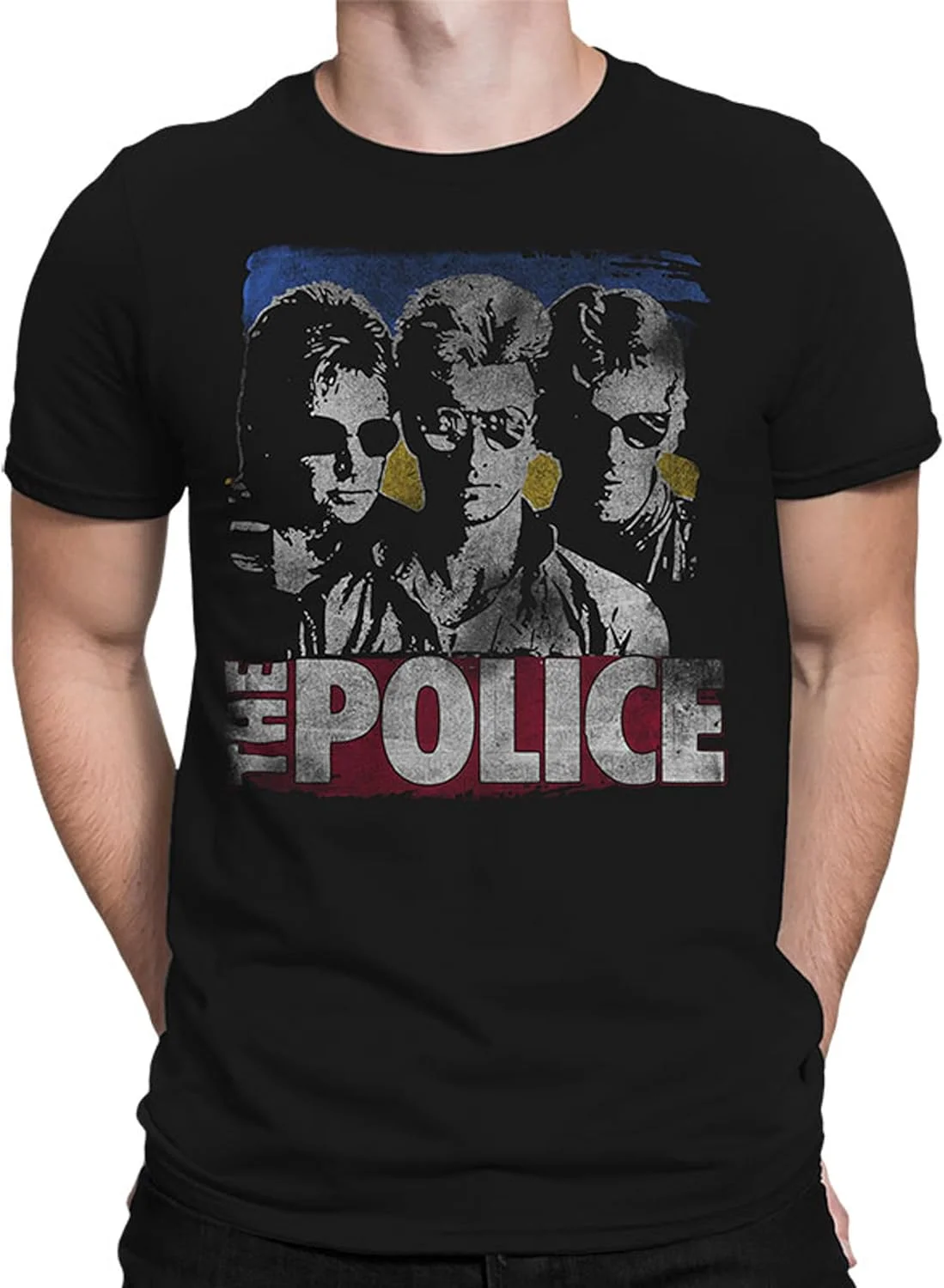 تی‌شرت آستین کوتاه مردانه لیکوئید بلو طرح The Police Greatest Hits