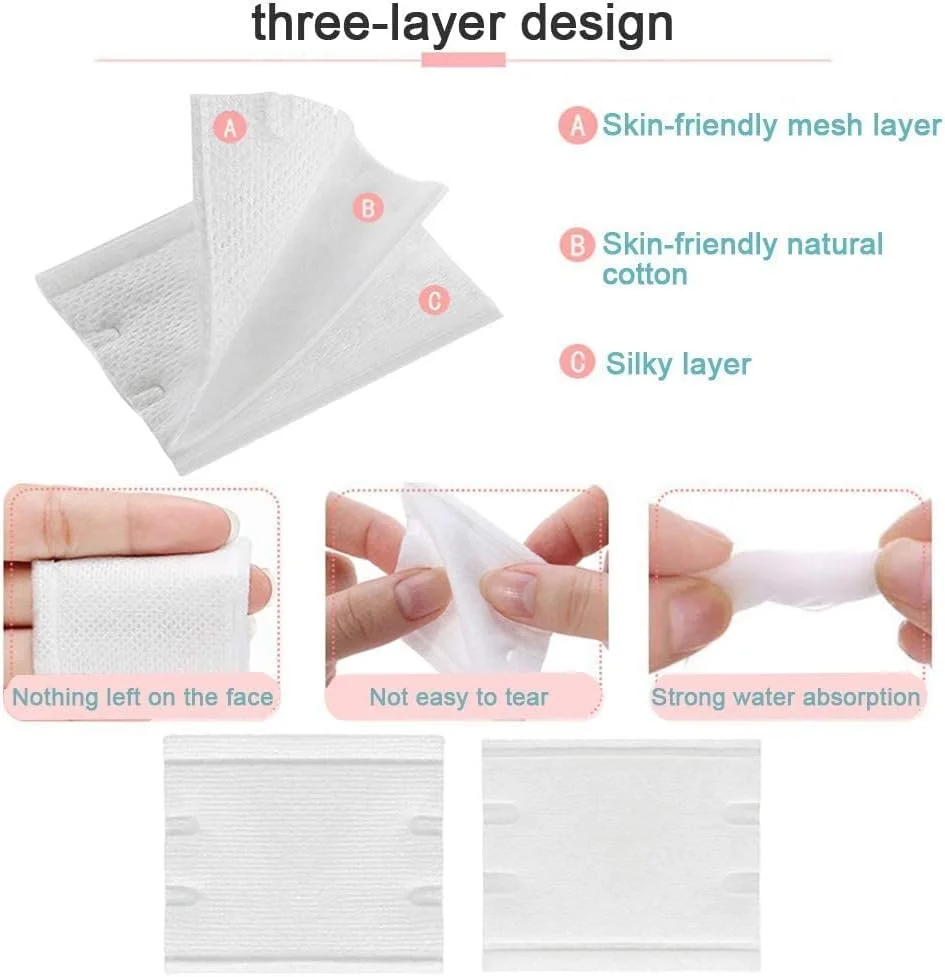 پدهای پاک کننده آرایش، 222 عدد پد پنبه ای 100% خالص، پنبه سه لایه ضخیم شده برای لوازم آرایشی، پوست حساس، ناخن و مراقبت شخصی، صرفه جویی در آب، ابزارهای آرایشی ملایم و نرم، حوله صورت یکبار مصرف پدهای پاک کننده آرایش، 222 عدد پد پنبه ای 100% خالص، پنبه سه لایه ضخیم شده برای لوازم آرایشی، پوست حساس، ناخن و مراقبت شخصی، صرفه جویی در آب، ابزارهای آرایشی ملایم و نرم، حوله صورت یکبار مصرف