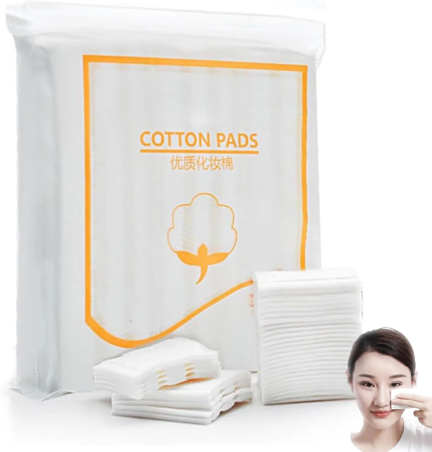 پدهای کتان، پد پاک کننده آرایش 222 عددی، پدهای کتان ضخیم و جاذب خالص برای آرایش، پدهای کتان صورت