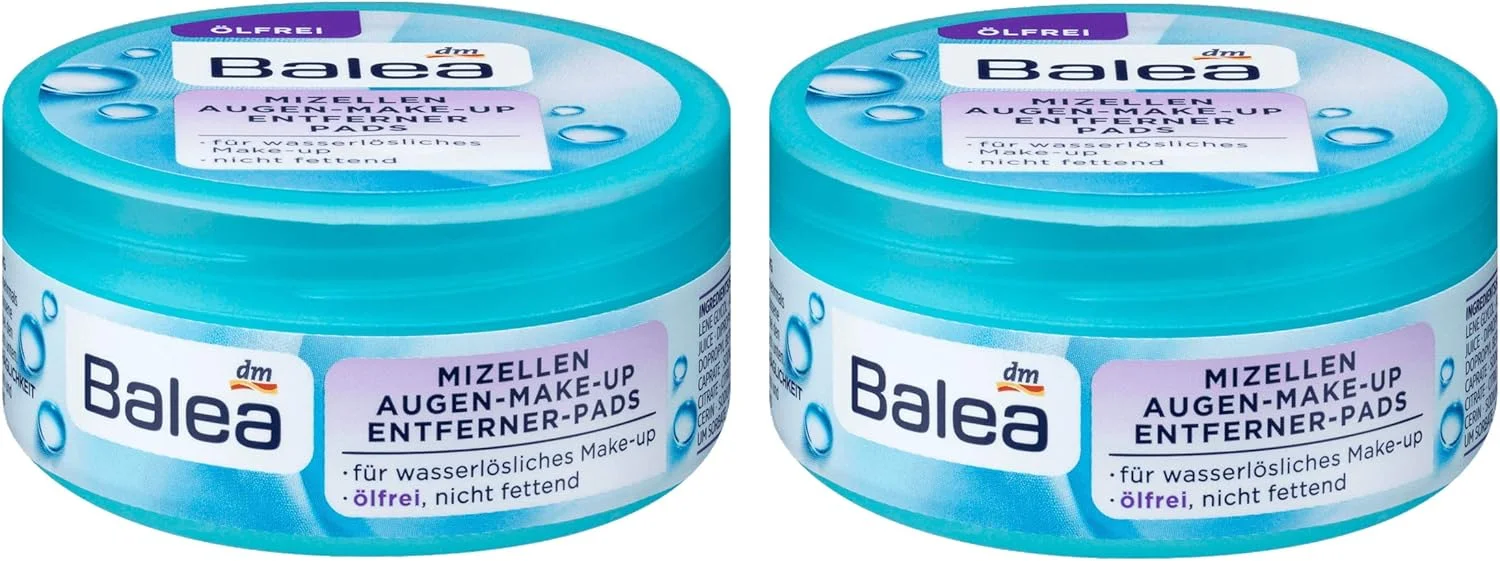 پدهای پاک کننده آرایش چشم میسلار باله آ، مناسب پوست چرب، بدون ایجاد حس چربی، 2 بسته 2 x 50 عددی