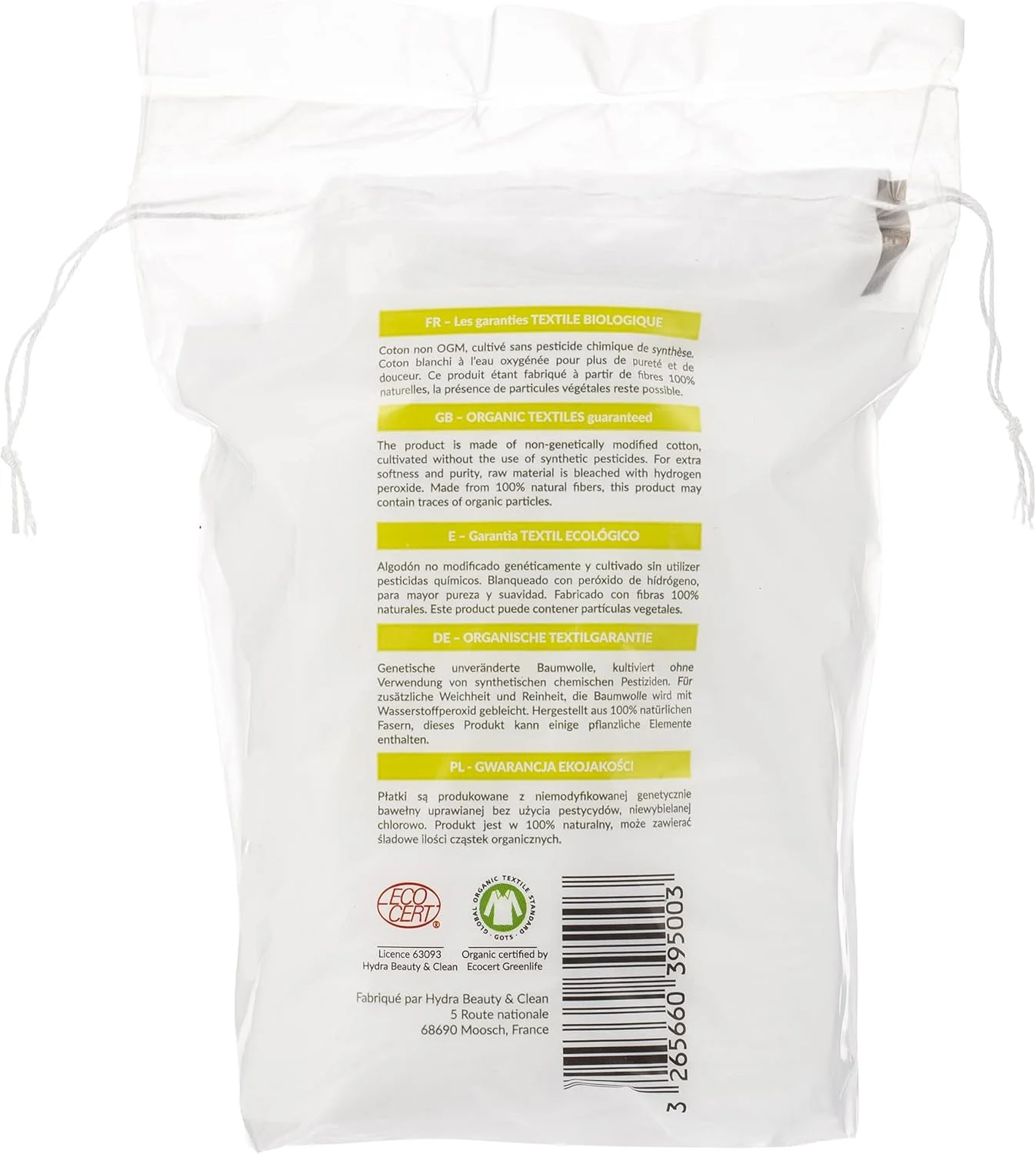 پدهای پنبه ای ارگانیک ماکسی بیوکوتون، مناسب آرایش، 40 عددی